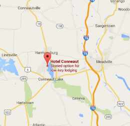 Map to The Hotel Conneaut